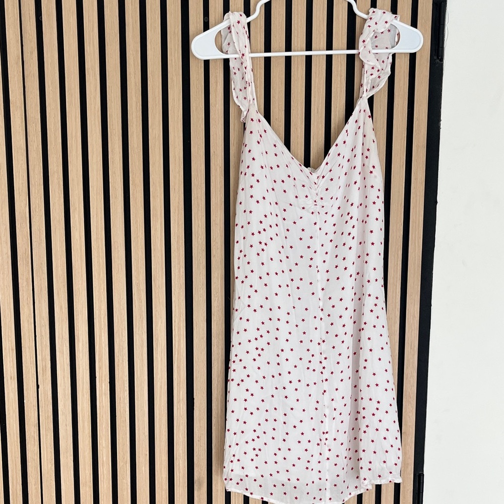 BB Dakota White and Red Stars Mini Dress